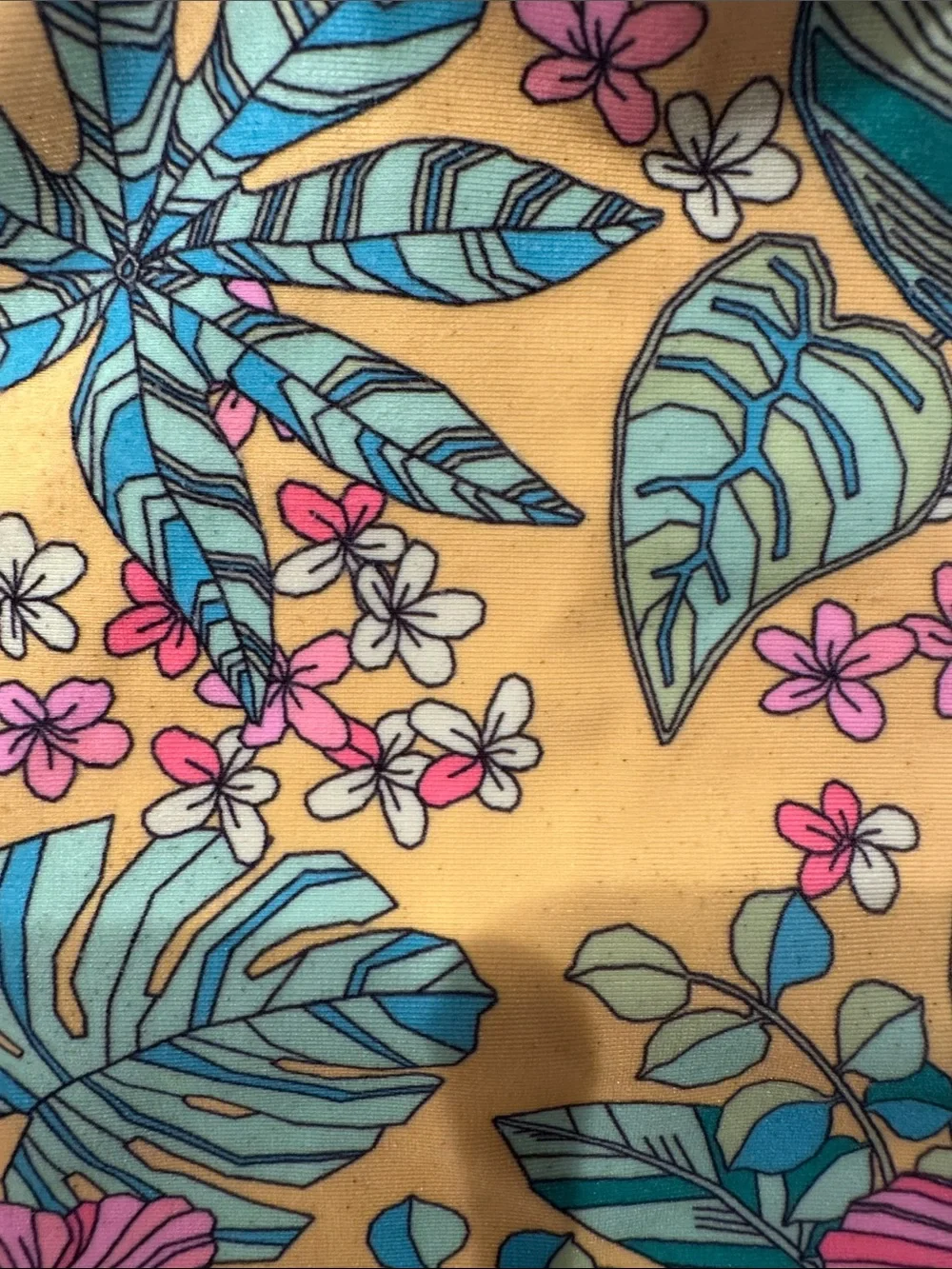 art class Yellow Tropical Floral Long-Sleeve Bikini Set